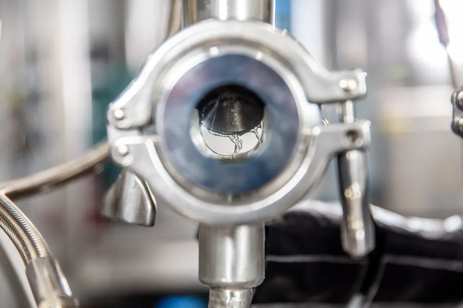 close of up detail of thin film drying equipment